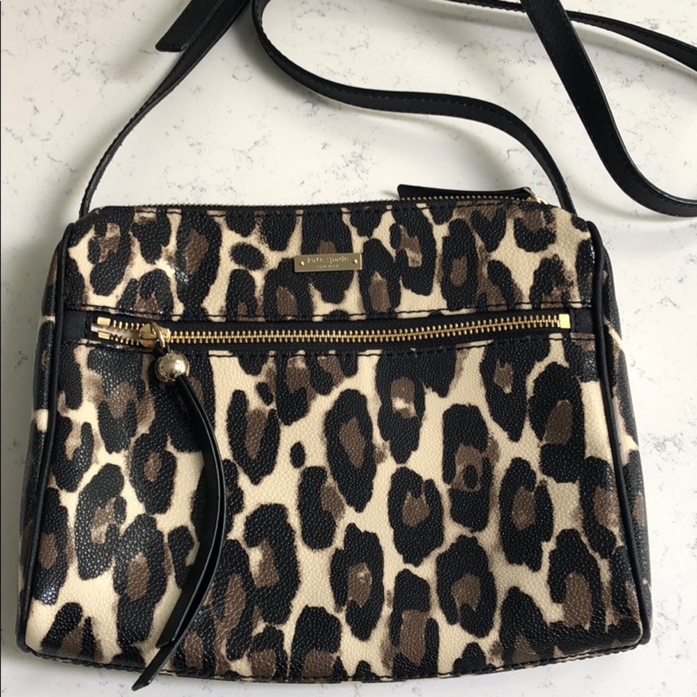 Kate spade leopard print cross body bag